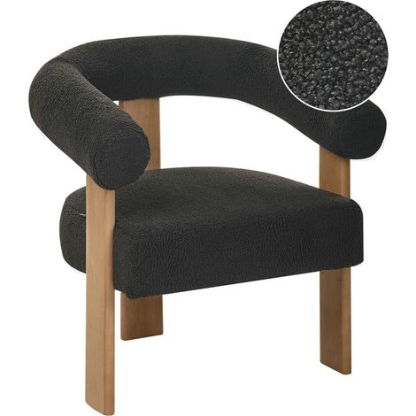 Armchair ILBRO Boucle Black/ Dark Brown (1/5)
