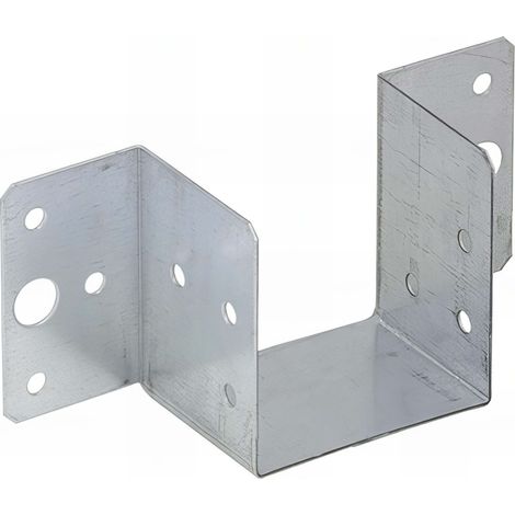 10 sabots de charpente à ailes extérieures - Connecteurs de poutres - Acier galvanisé - Larg 60 x Ht 60 mm - Fabriqué en Europe