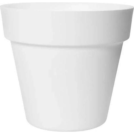 Elho Fioriera Paris 30 cm Bianco Vaso Rotondo per Interno ed Esterno