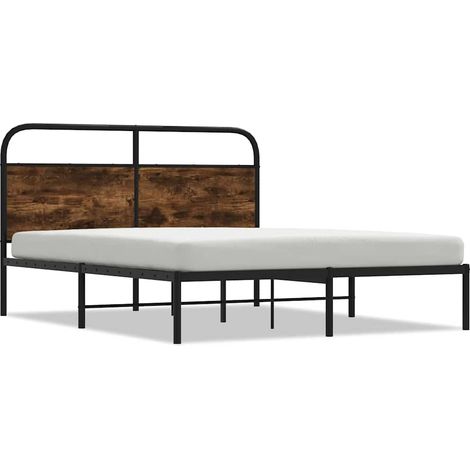 Maison Exclusive - Bettgestell ohne Matratze 120x190 cm Räucherei (1/5)