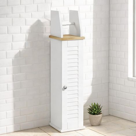 Armoire de rangement blanc en MDF 18 x 20 x 80 cm (1/5)