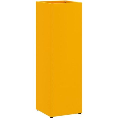 Porte-parapluie couleur moutarde, 15,5 x 15,5 x 49 cm, métal. (1/5)