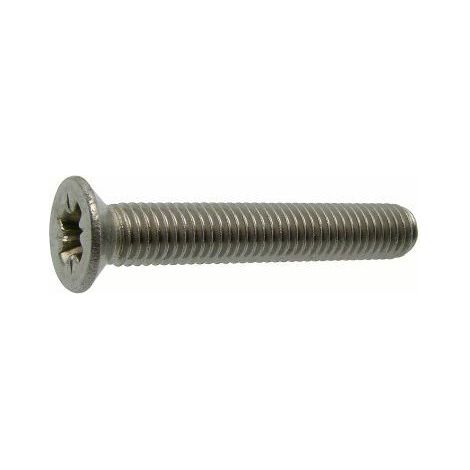 Vis à métaux tête fraisée pozidrive inox - Longueur: 80 - Qualite Inox: A4 - Diamètre: 5