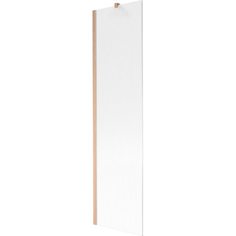 Paroi de baignoire 1 volet Mexen Next 50 x 150 cm, rayé, cuivre brossé - 895-050-000-00-09-65 (1/5)