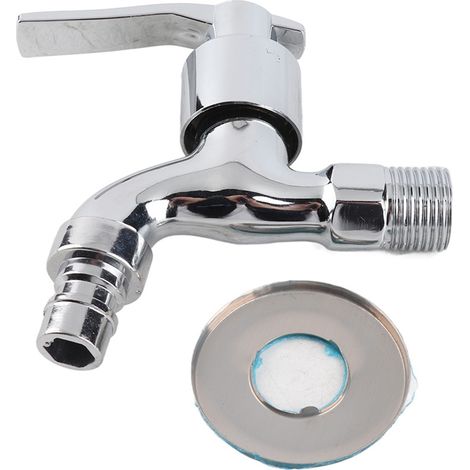 Robinet mural G1/2" pour machine à laver/buanderie/salle de bain, robinet d'eau froide simple (1/5)