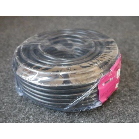 Câble antenne coaxial 25m – Double blindage extérieur classe A – Pour installations TV fiables – Couleur noir - 17PATC