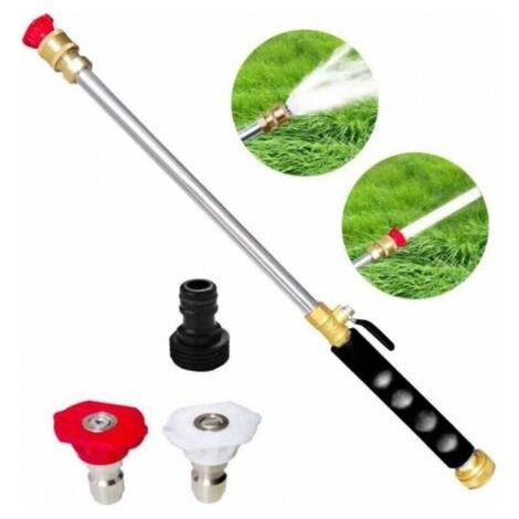 Strahldüse für Gartenschlauch, inkl. 2 Hochdruckdüsen und Schnellverbinder, Hochdruck-Hydrojet-Reinigungswerkzeuge zum Autowaschen, Fensterwaschen, Gartenbewässern