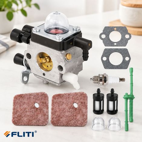 Carburateur FS38 pour Débroussailleuse FS55R FS45 FS46 FS55C 2-Mix Remplace C1Q-S282 4140 120 0623 - Kit Complet avec Joints et Filtres (1/5)