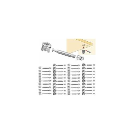 40 Set Raccord de Came Ø15mm Connexion de Panneaux D'armoires de Meubles M6X40mm Connecteur D'armoire à Raccords Excentriques pour Meuble Table Armoires H167