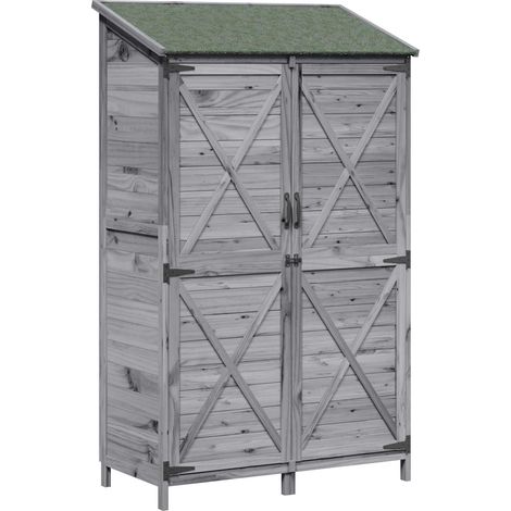 Cobertizo de Jardín Gris 106 x 56 x 176,5 cm vidaXL