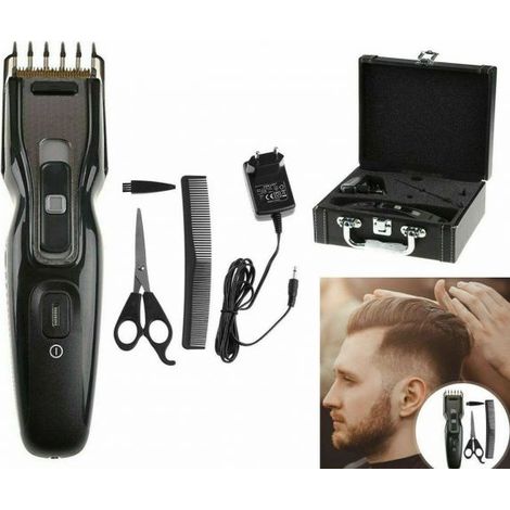 RASOIO TAGLIA CAPELLI ELETTRICO REGOLA BARBA RICARICABILE VALIGETTA RCR810