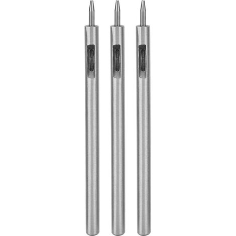 3 emporte-pièces ronds en acier allié pour le bricolage en cuir, outil de perçage creux 0,8 mm
