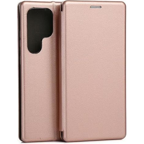 Funda tipo libro Beline para Samsung Galaxy S24 Ultra, color oro rosa.