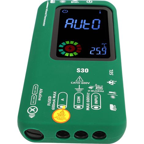 Testeur Multimètre Numérique avec Écran LCD Couleur, Thermomètre Infrarouge de Haute Précision, Analyseur de Circuit pour Atelier Auto (1/5)