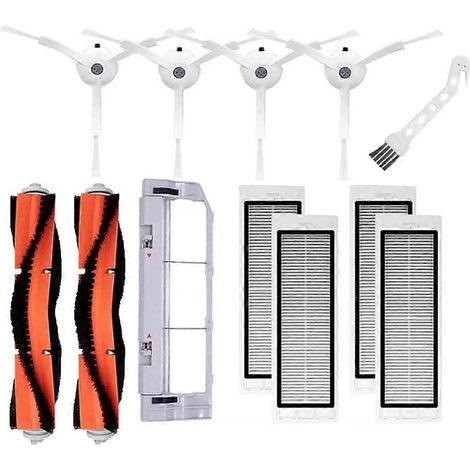 Pièces détachées pour aspirateurs robots Roborock S5, S502-00, S502-02, S5 Max, S6, S6 MaxV, S6 Pure, E4 et E5 : brosse latérale principale et filtre HEPA