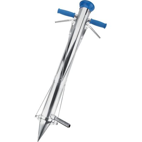 Plantoir à Bulbe Manche Long et Repiqueuse Acier Inoxydable pour Semis de Légumes Planteur d'ampoule Plantoir Manuel à Semis Planteur à la main Transplanteur Outil de Jardin (poignée double) (1/4)