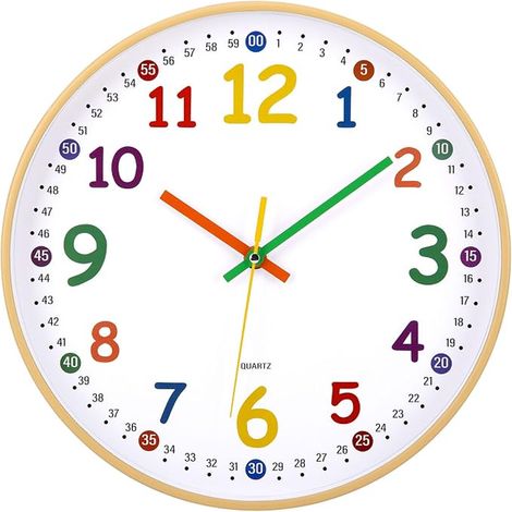 Silent Wall Clock for Children Vintage 30cm (1/5)