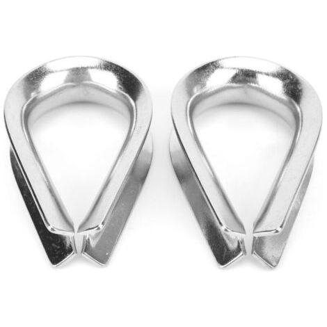 Lot de 2 cosses de câble en acier inoxydable M20 de 20 mm de diamètre pour câble métallique de 20 mm de diamètre (1/4)