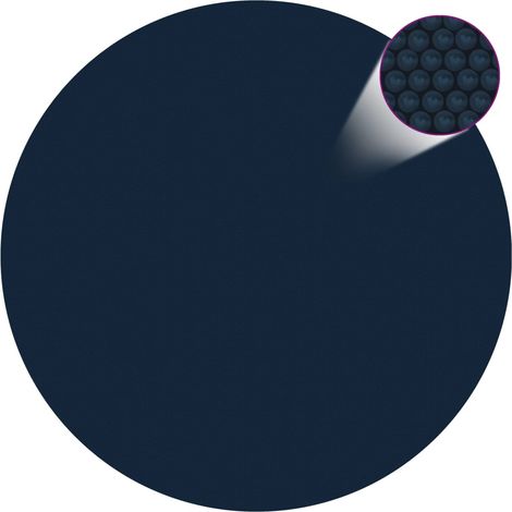 Film solaire de piscine flottant PE 356 cm Noir et bleu (1/5)