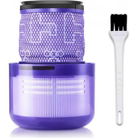 Lot de 3 Filtre Lavable pour Aspirateur Dyson Série V10 SV12 avec Une Brosse de Nettoyage et Chiffon, Filtre de Rechange Dyson pour Série V12 SV12 (1/5)