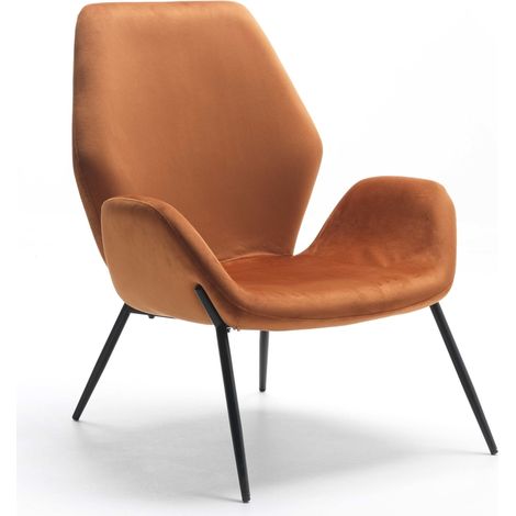 Poltrona da Salotto o da Camera Brandy 73x68x85 cm in Velluto Caramello (1/5)