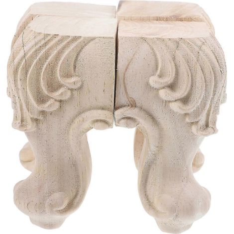 Pieds de meubles en bois kaki, adaptés aux canapés et aux chaises, lot de 4, pièces de rechange durables. (1/5)