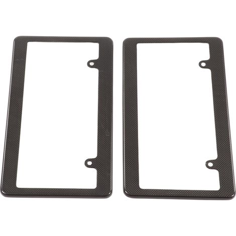 Cadre de plaque d'immatriculation en fibre de carbone sèche, remplacement universel pour Ford Mustang Explorer F250 F350 (1/5)