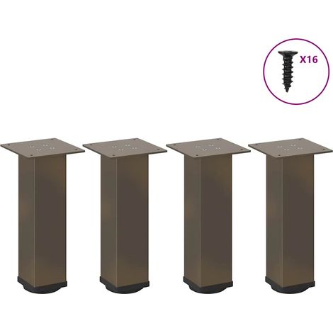Couchtischbeine 4 Stk. Naturstahl 30-32 cm Stahl