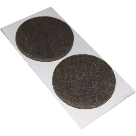 FELTRINI ADESIVI TONDI Ø  50 MM. - MARRONE - 2 PZ. (1/2)