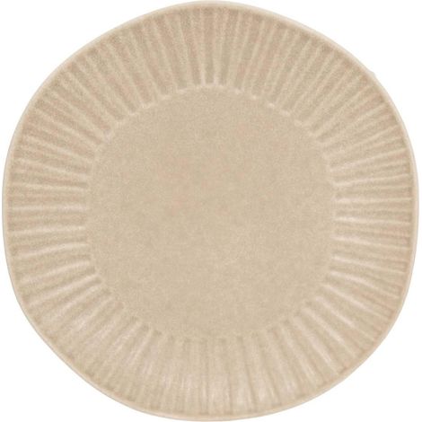 Lot de 6 Assiettes Plates "Nyero" 27cm Beige (1/4)