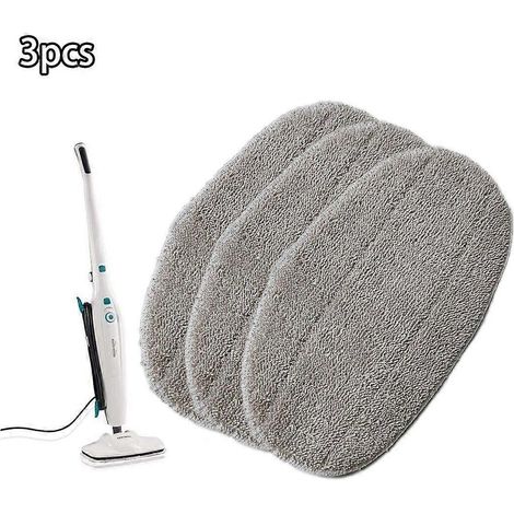 Lot de 3 lingettes de rechange pour nettoyeur vapeur Leifheit Cleantenso, balai vapeur, aspirateur-serpillère, outils de nettoyage ménager (1/2)