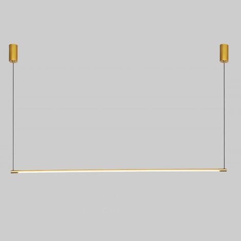 Suspension linéaire Ultra-Mince, Longues suspensions en métal avec Abat-Jour en Bande Acrylique, Lampe Suspendue pour îlot de Cuisine à Un Mot, plafonniers LED Modernes Nordiques (1/5)