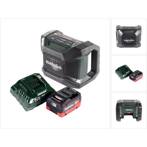 Metabo R 12-18 DAB+ BT Radio de chantier sans fil 12-18 V DAB+ Bluetooth + 1x batterie 5,5 Ah + chargeur (1/5)