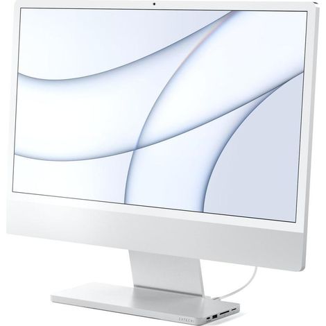 Satechi Slim Dock - docking station per iMac 24" USB-C (USB-C 10Gb, USB-A 10Gb, 2x USB-A, lettore di schede micro/SD, alloggiamento NVMe SATA) (argento) (1/4)