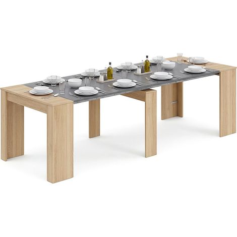 Mesa consola extensible 50-235x90 cm Denis Roble Canadian - Gris Grafito 90cm (ancho) x 78cm (alto) (1/5)