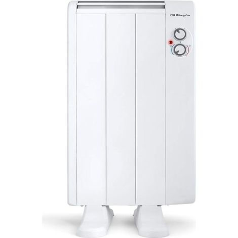 Emisor térmico sin aceite, 3 elementos, 500 W, 2 niveles de potencia, color blanco