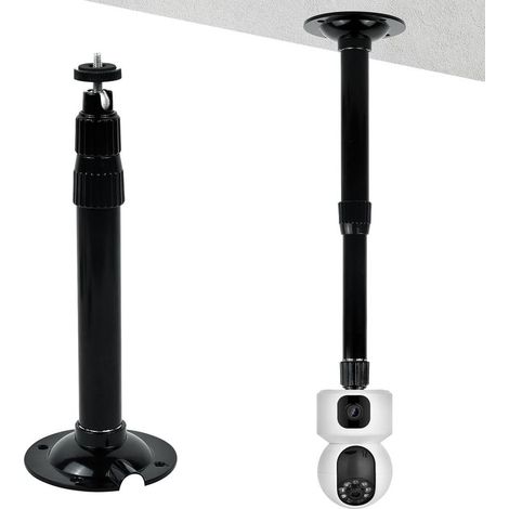 Support Montage Extensible Caméra Sécurité CCTV, Support Camera d'angle Surveillance Exterieur, Télescopique Réglable de 20 à 40cm, Montage Mural et Montage au Plafond, pour Cameras VidéOsurveillance (1/5)