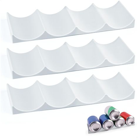3 Pièces Range Bouteille Frigo, Universelle Porte Bouteille Frigo, Range Canette Organisateur Frigo Para Cocinas, Vinotecas y (1/5)