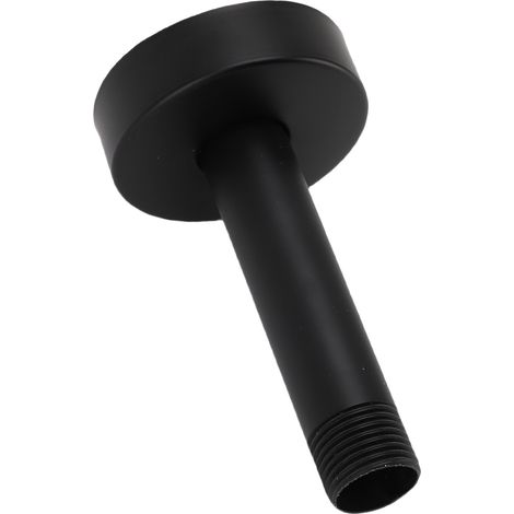 Bras de douche plafond avec rosace G1/2 inox noir 3 pouces encastré extension tuyau douche à pluie salle bain (1/5)