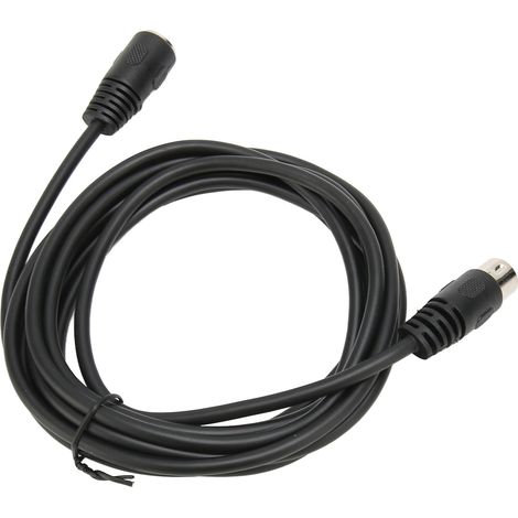 Câble d'extension DIN 6 broches mâle/femelle pour la connexion de données audio et de signaux pour appareils audio numériques, 3 m / 9,8 pi (1/4)