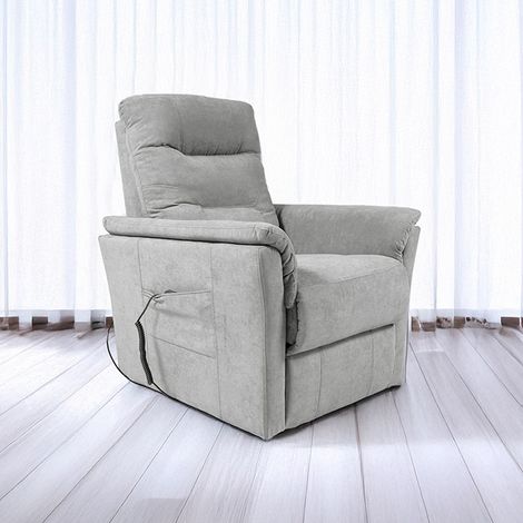 Poltrona Alzapersona AlessiaLux 2 Motori con Roller Bar e Tessuto Idrorepellente Grigio – Comfort, Relax e Massima Autonomia (1/5)