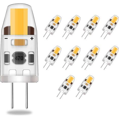 Lampadine LED dimmerabili G4, equivalenti a 2W di una lampada alogena da 20W, lampadina a risparmio energetico bianco caldo da 200LM, senza sfarfallio, AC/DC 12-24V, attacco G4 Bi-pin, angolo del fasc (1/5)