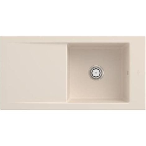 Villeroy&Boch Rechteckiges Spülbecken, Keramikspüle Timeline 60 Ivory beige, 100x51cm, reversibel (1/5)