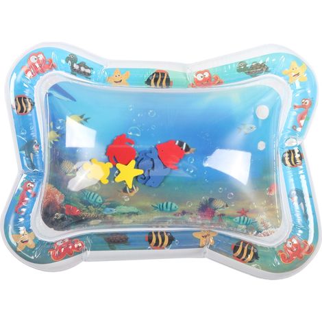 Matelas marin géant gonflable bébé coussin d'eau position ventrale motif vie marine (1/5)