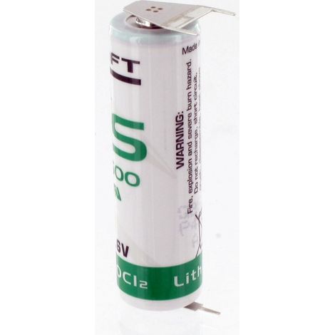 Pile Lithium 3.6V 2,1Ah (2 Picots +  1 picot) Saft (LS145003PF)