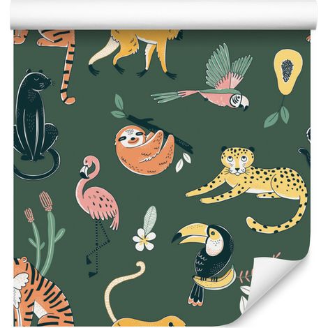 Papier peint animaux sauvages pour salon et chambre 50x1000 cm (1/5)