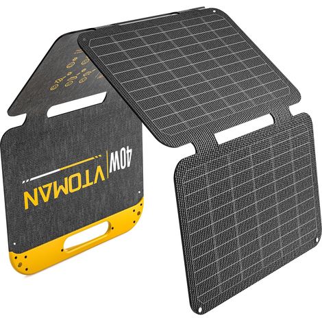 Panneau Solaire Portable 40W 13,9V, 25% Rendement Pliable  Panneau Solaire Étanchéité IP67, Ports USB-A Type-C, PD30W, Léger pour Smartphones, Batteries Externes et Activités plein air (1/5)