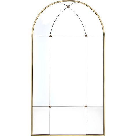 Specchio finestra L. 80 x H. 150 cm in Metallo Dorato antico Vintage - PALMYRE