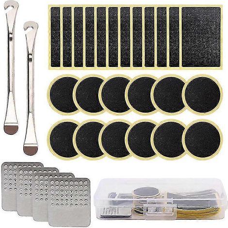 Kit de réparation de pneu de vélo - Levier de pneu de vélo et patchs de pneus de vélo sans colle pour la réparation de crevaison de pneu de vélo (1/5)