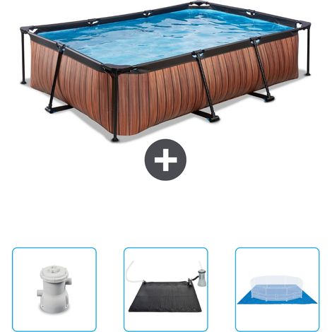 Exit-toys Piscina Exit Rettangolare - Effetto legno - 300x200x65 cm - 6-pezzi SCB79 (1/5)